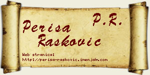 Periša Rašković vizit kartica